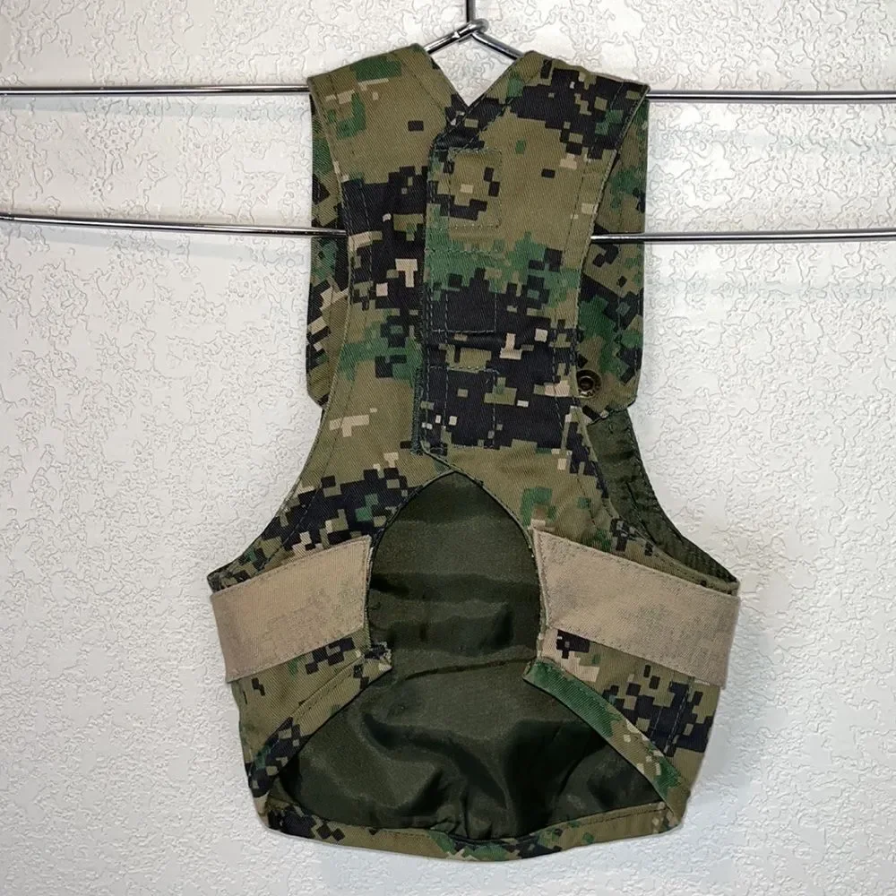 Fisherman Camo Vest Pet Costume Size XS